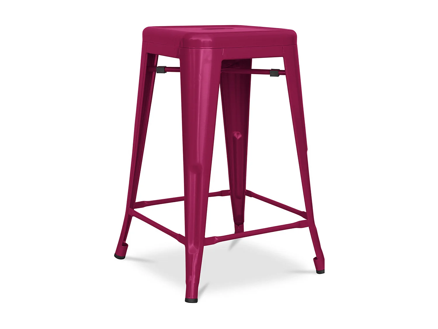 Tabouret industriel acier mat renforcé Kalax 60cm --Couleur Fuchsia