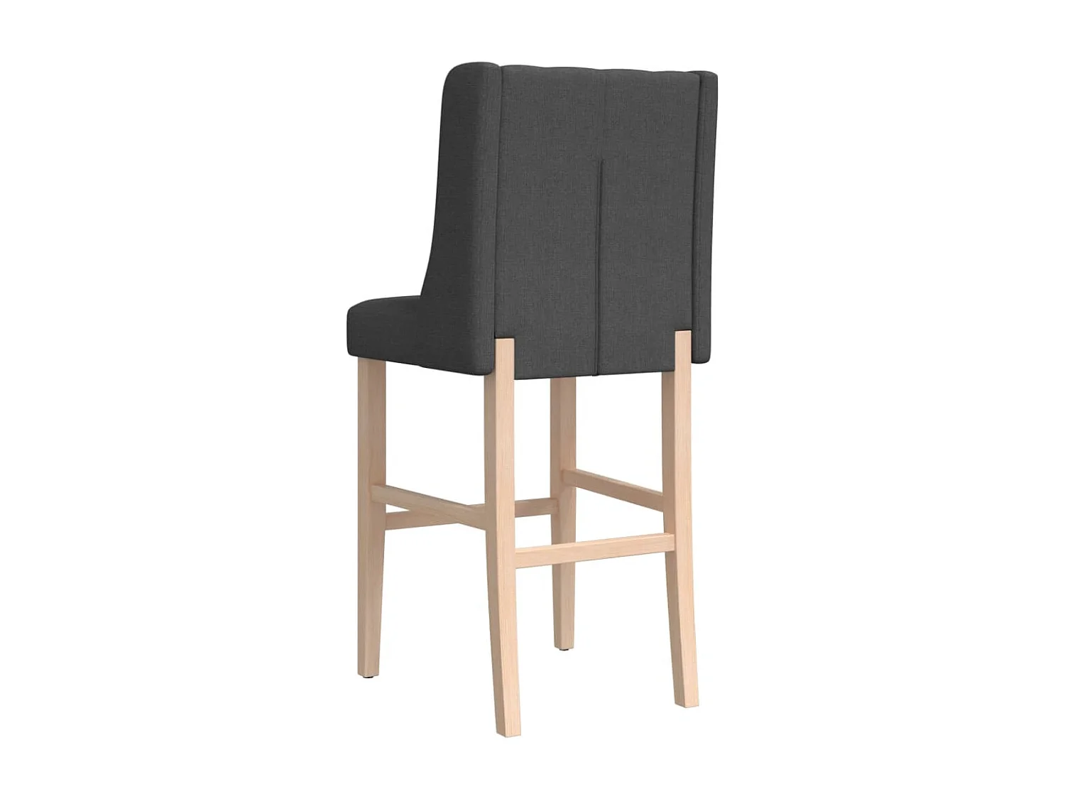 Chaises de bar lot de 2 bois massif d'hévéa et tissu