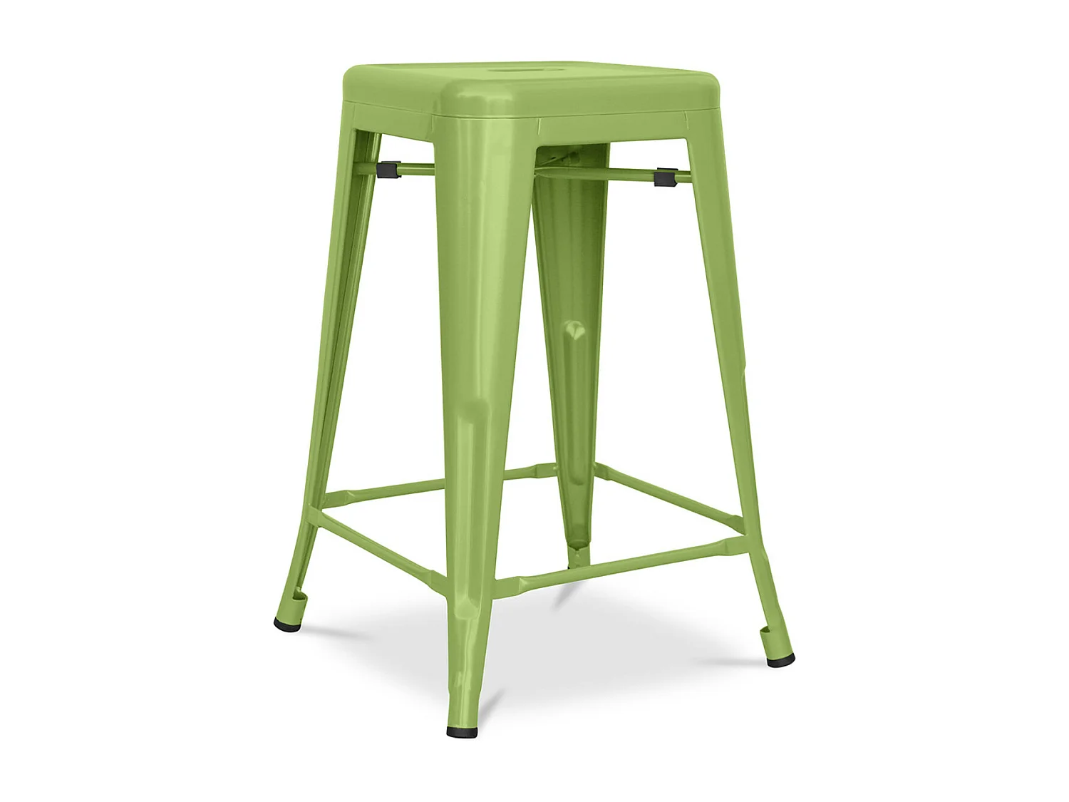 Tabouret industriel acier mat renforcé Kalax 60cm --Couleur Vert kaki