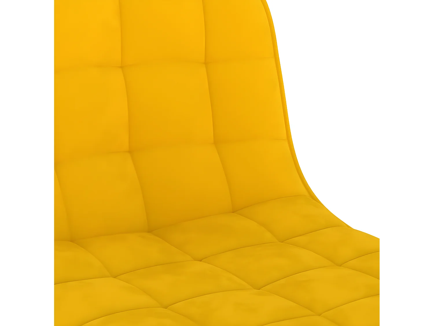 Tabourets de bar 2 pcs Jaune Velours