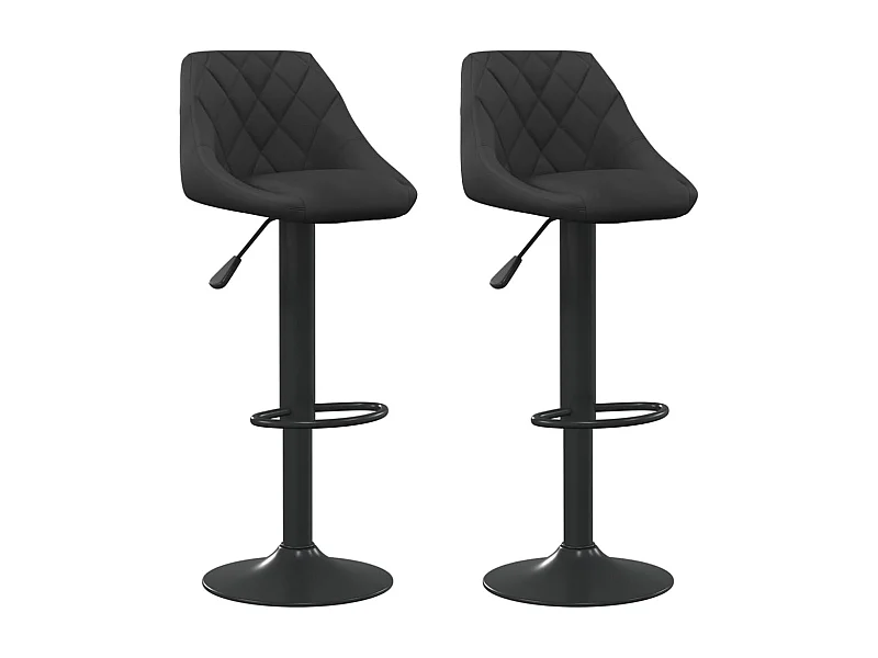 Tabourets de bar 2 pcs Noir Velours 10