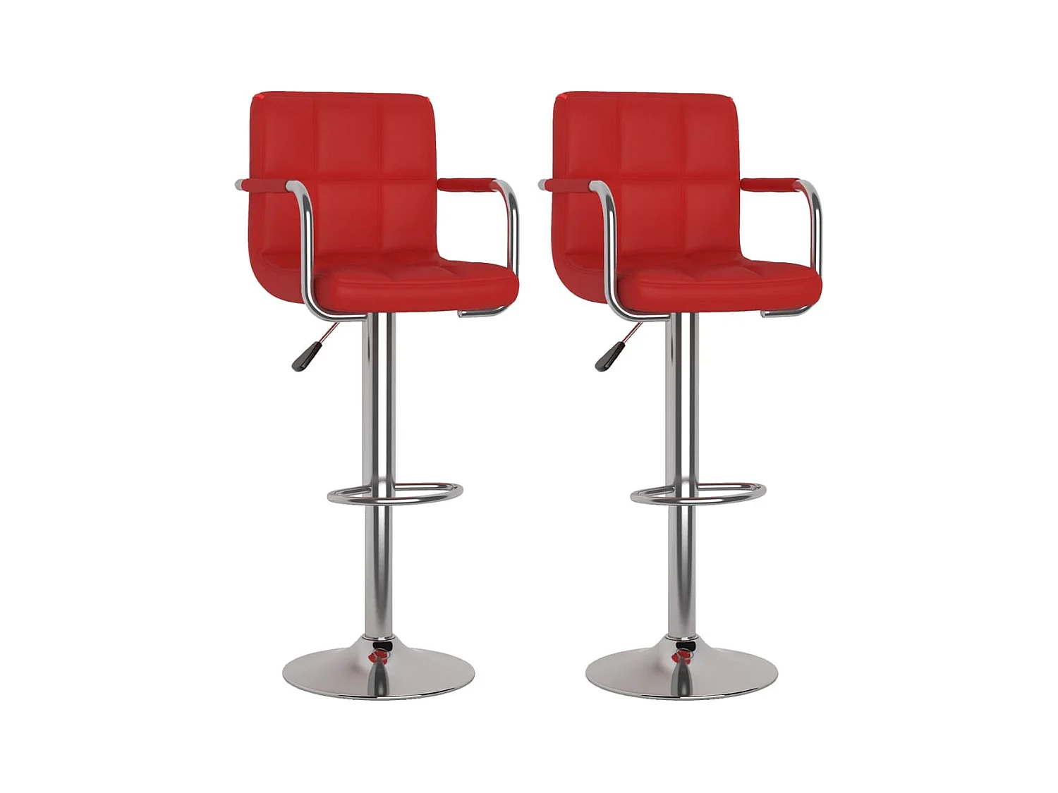 Tabourets de bar 2 pcs Rouge bordeaux Similicuir 17