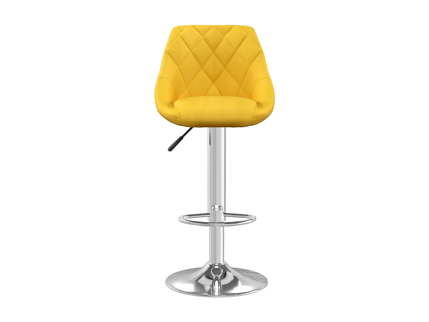 Tabourets de bar 2 pcs Jaune moutarde Velours 7