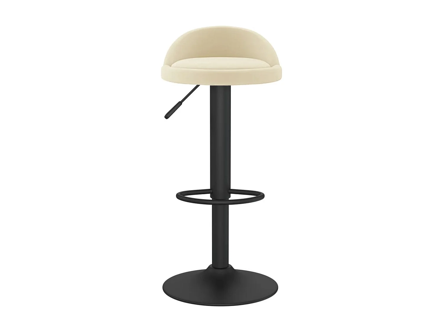 Tabourets de bar 2 pcs Crème Velours 10