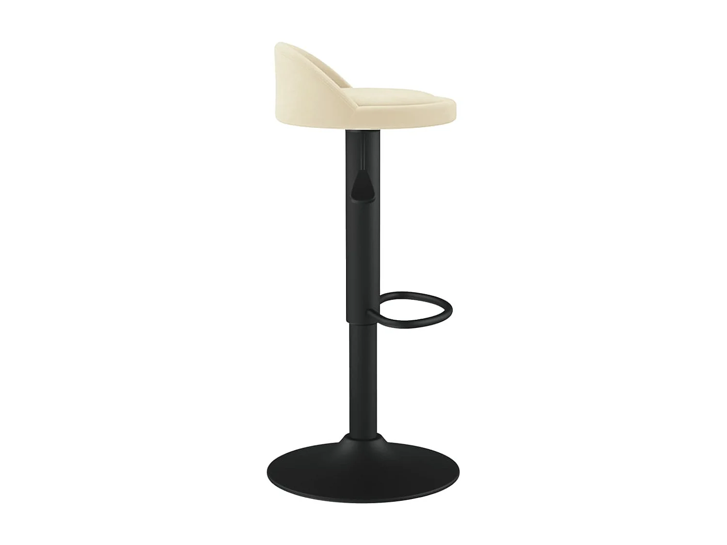 Tabourets de bar 2 pcs Crème Velours 10