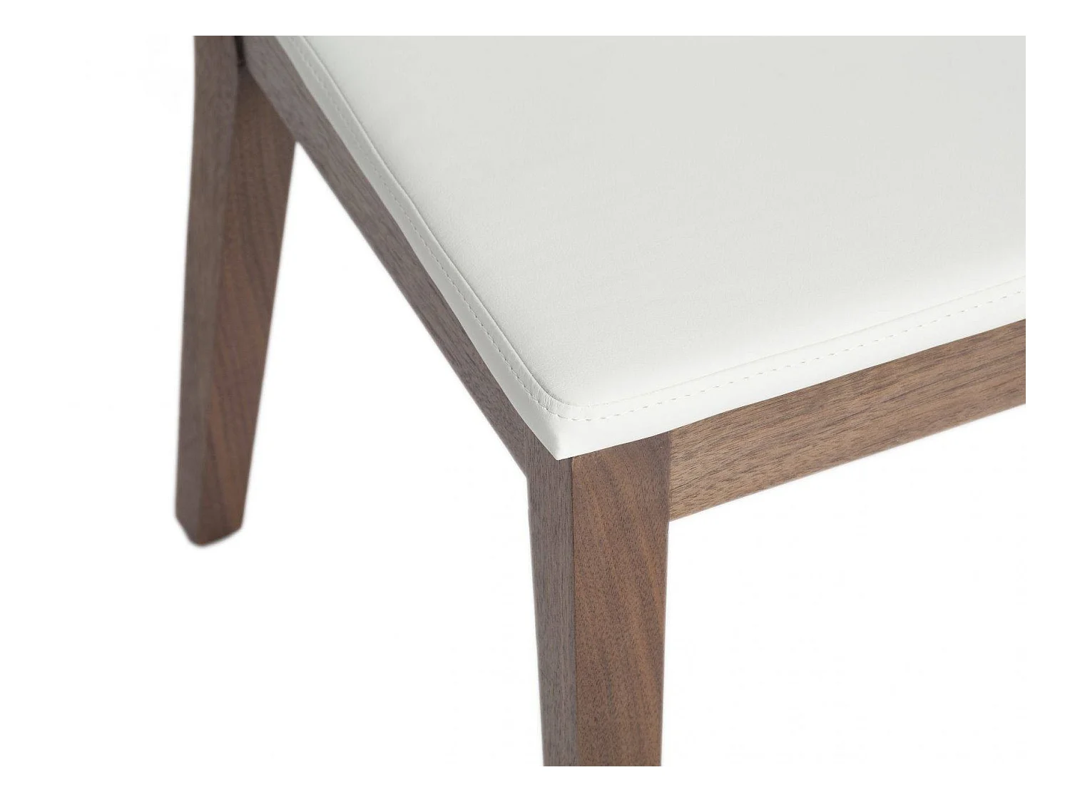 Chaise bois noyer et simili cuir Moona - Lot de 2-Couleur Aqua 18 Taupe foncé