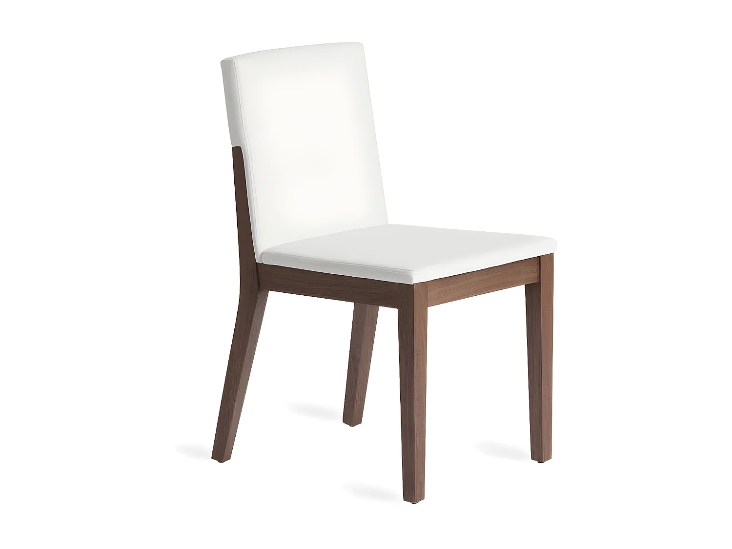 Chaise bois noyer et simili cuir Moona - Lot de 2-Couleur Aqua 20 Marron