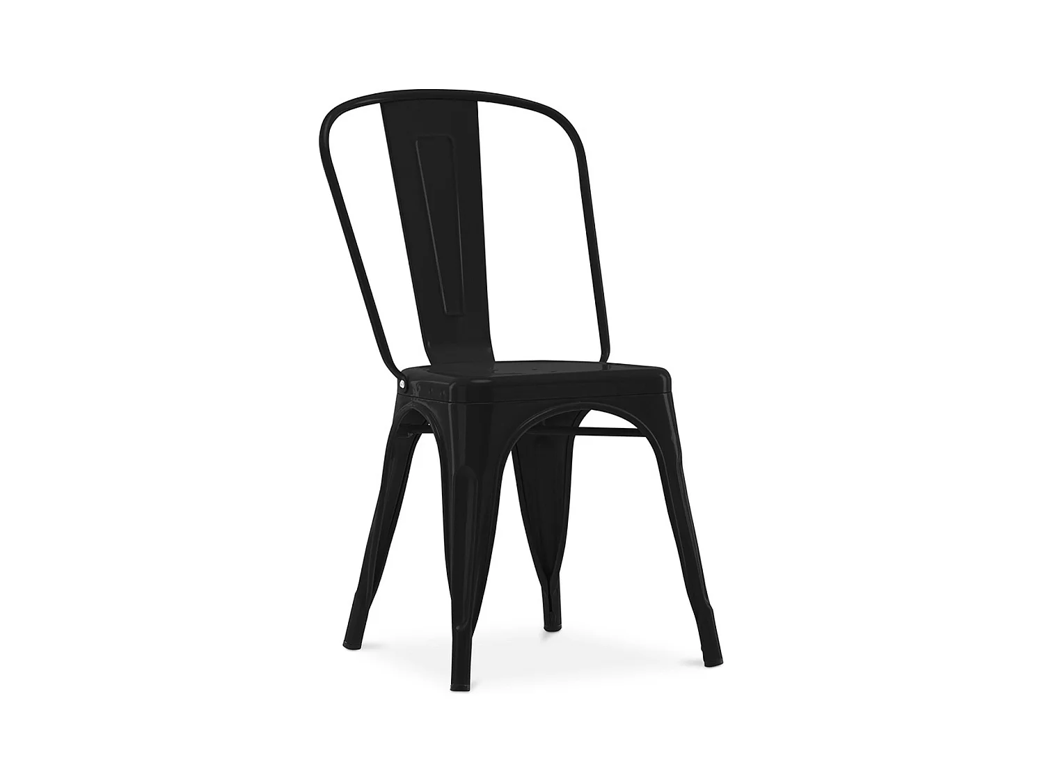 Chaise industrielle acier brillant renforcé Kalax --Couleur Noir