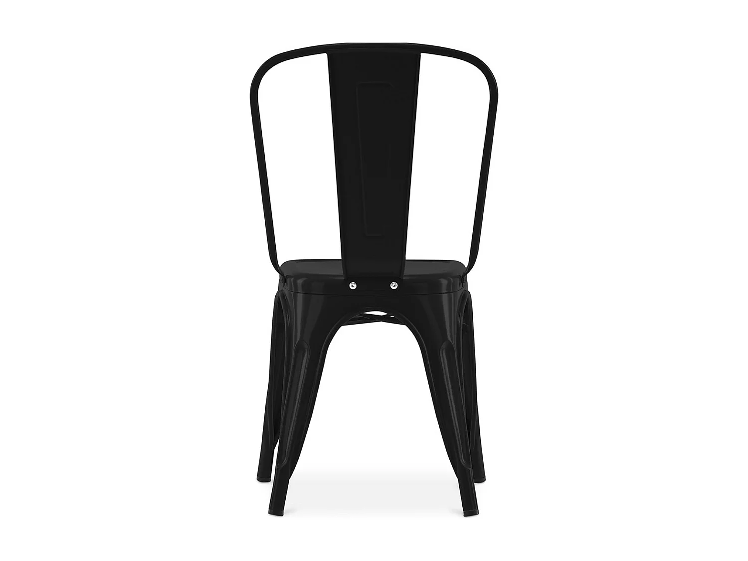 Chaise industrielle acier brillant renforcé Kalax --Couleur Noir