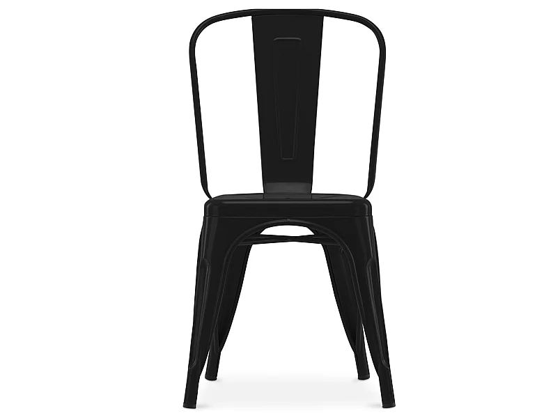 Chaise industrielle acier brillant renforcé Kalax --Noir
