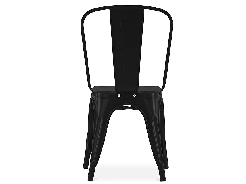Chaise industrielle acier brillant renforcé Kalax --Noir