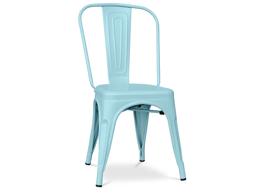 Chaise industrielle acier brillant renforcé Kalax --Noir