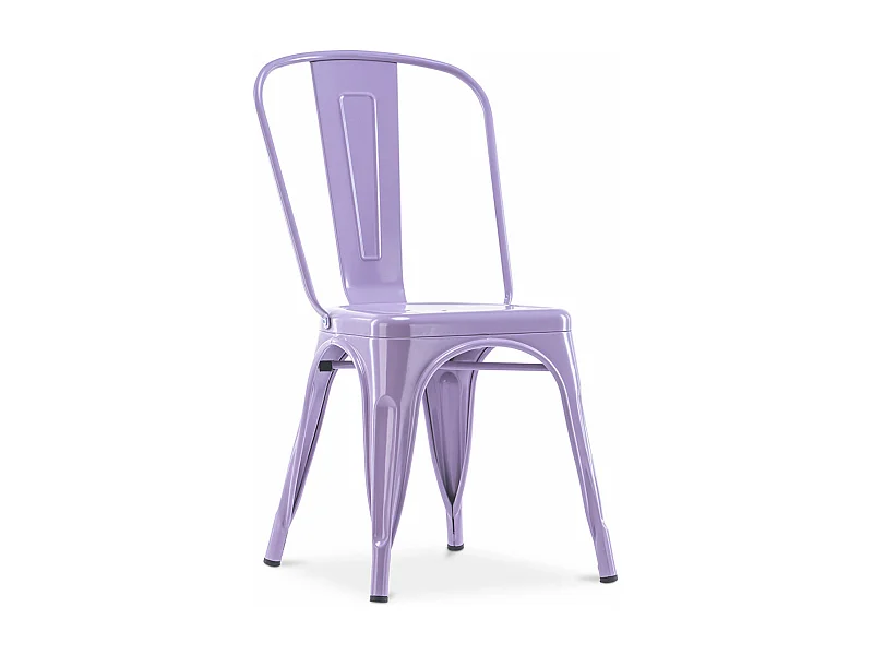 Chaise industrielle acier brillant renforcé Kalax --Couleur Parme