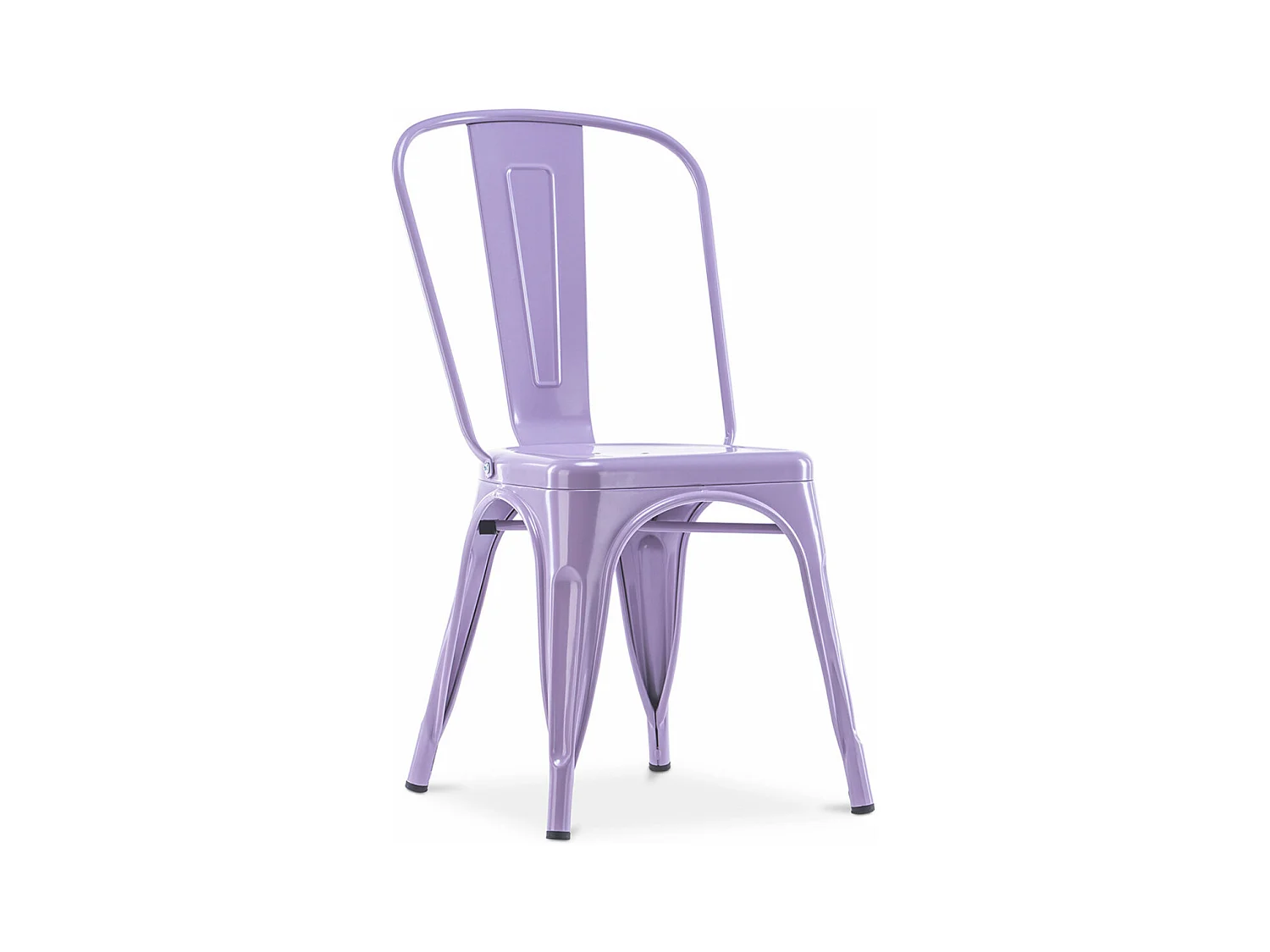 Chaise industrielle acier brillant renforcé Kalax --Couleur Parme