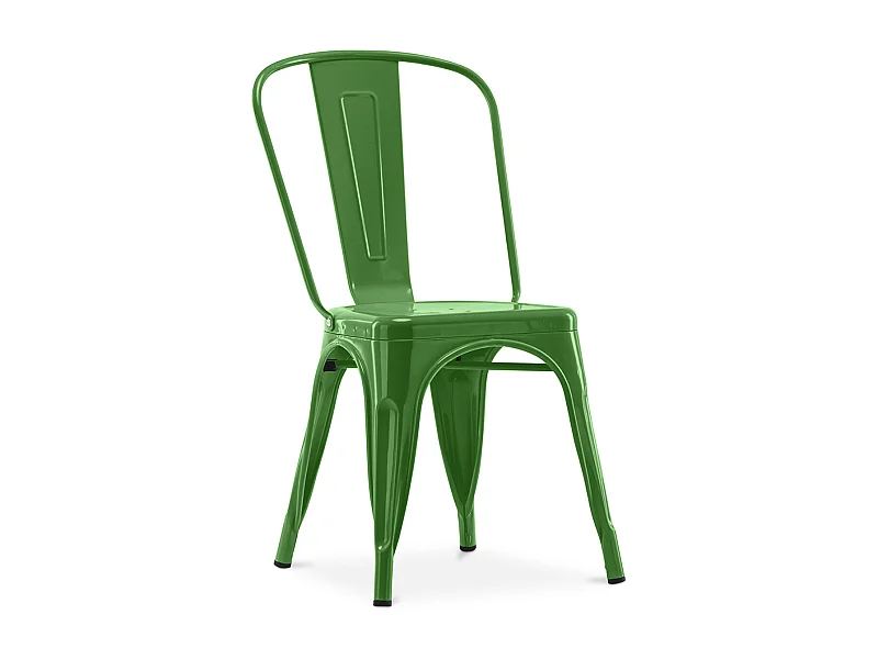 Chaise industrielle acier brillant renforcé Kalax --Couleur Vert forêt