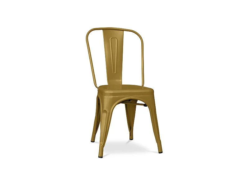 Kalax versterkte mat stalen industriële stoel - High-end-Kleur gouden