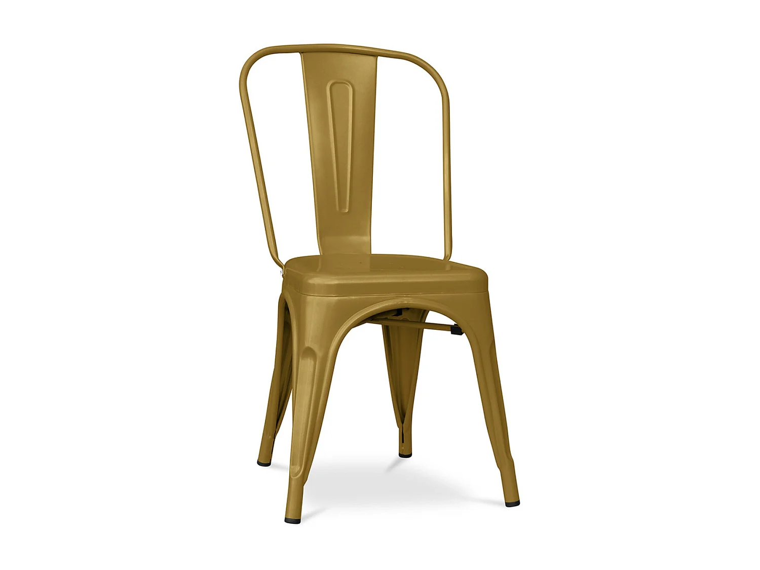 Chaise industrielle acier mat renforcé Kalax --Couleur Doré