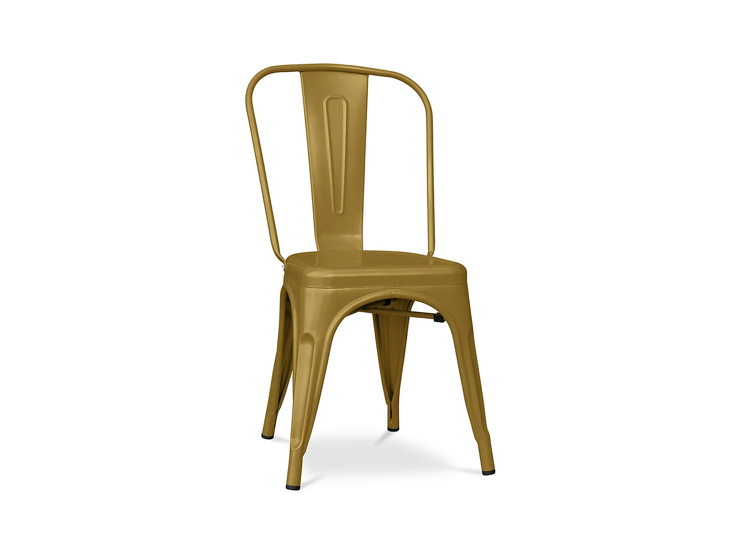 Chaise industrielle acier mat renforcé Kalax --Couleur Doré