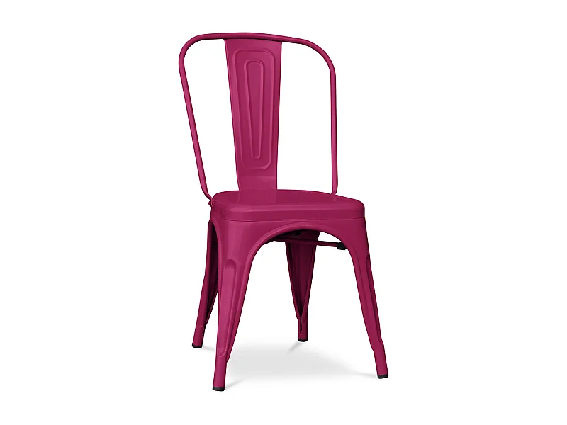 Chaise industrielle acier mat renforcé Kalax --Couleur Fuchsia