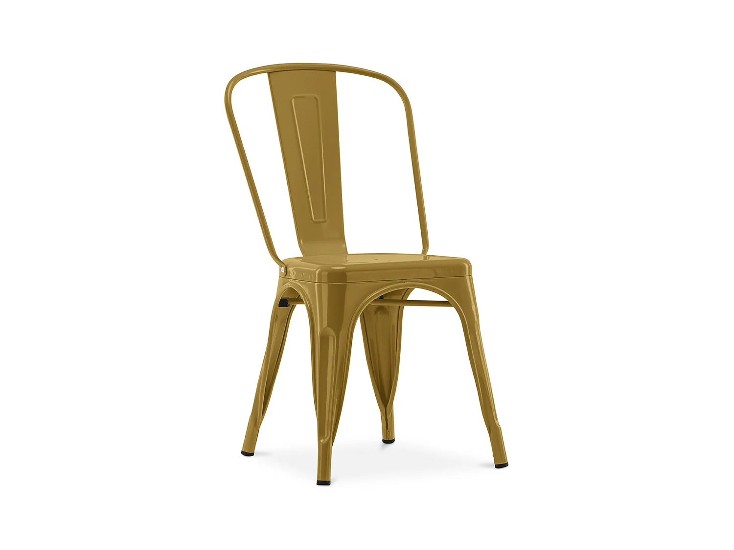 Chaise industrielle acier brillant renforcé Kalax --Couleur Doré