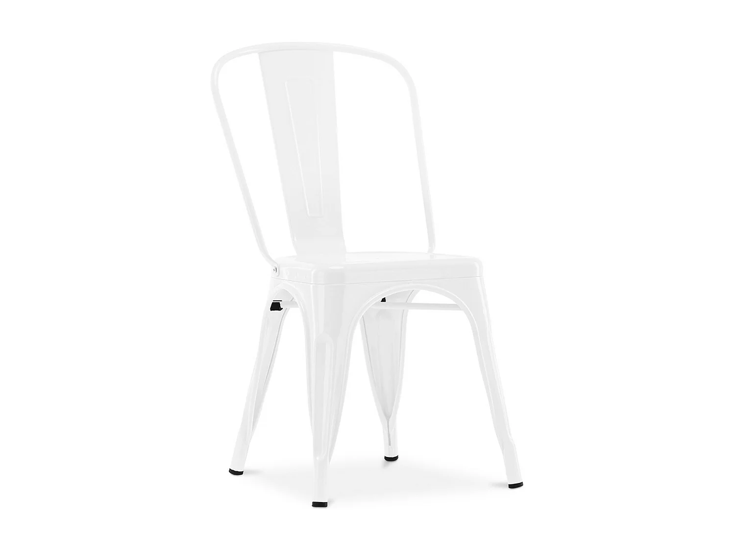 Chaise industrielle acier brillant renforcé Kalax --Couleur Blanc