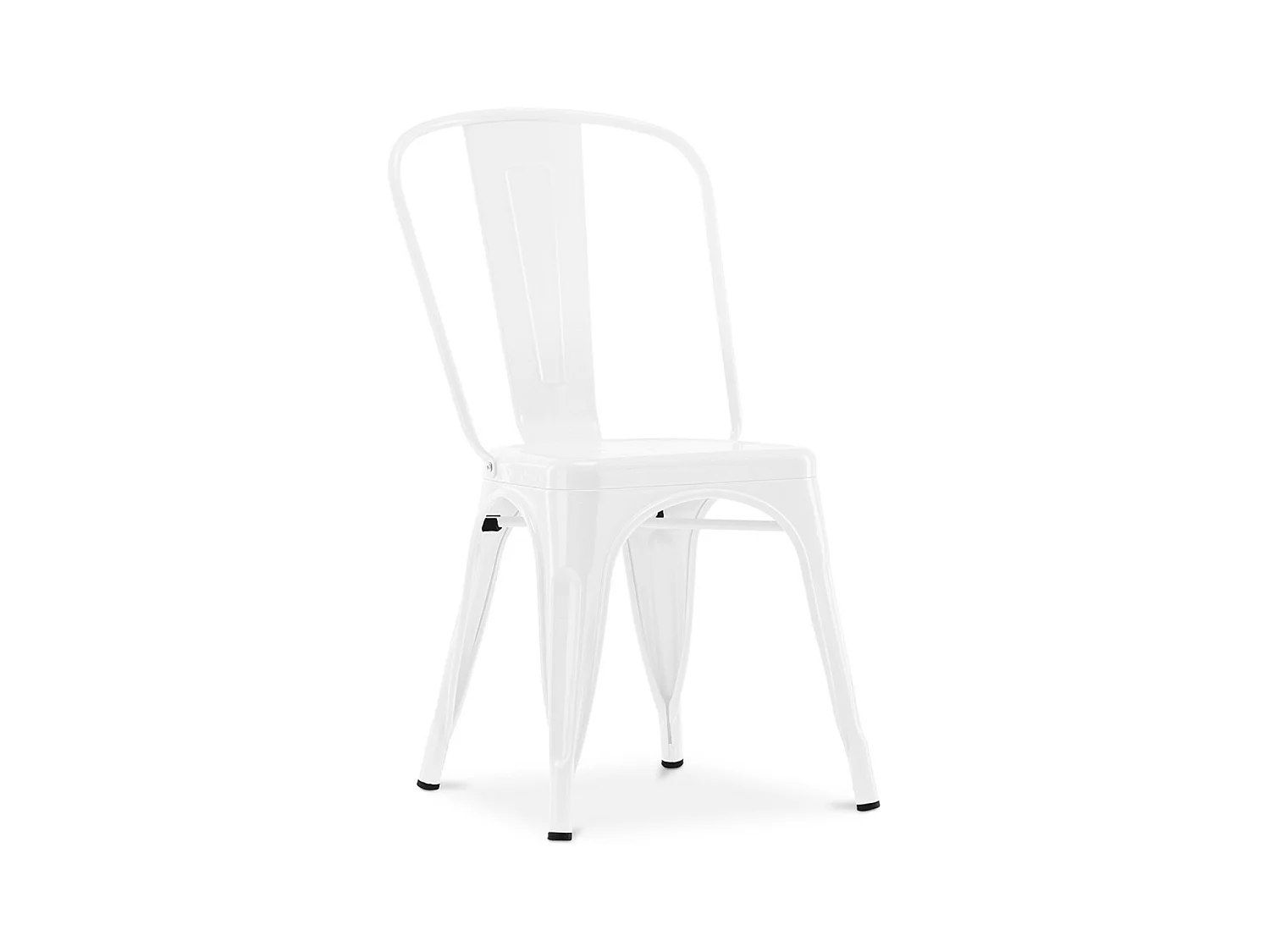 Chaise industrielle acier brillant renforcé Kalax --Couleur Blanc
