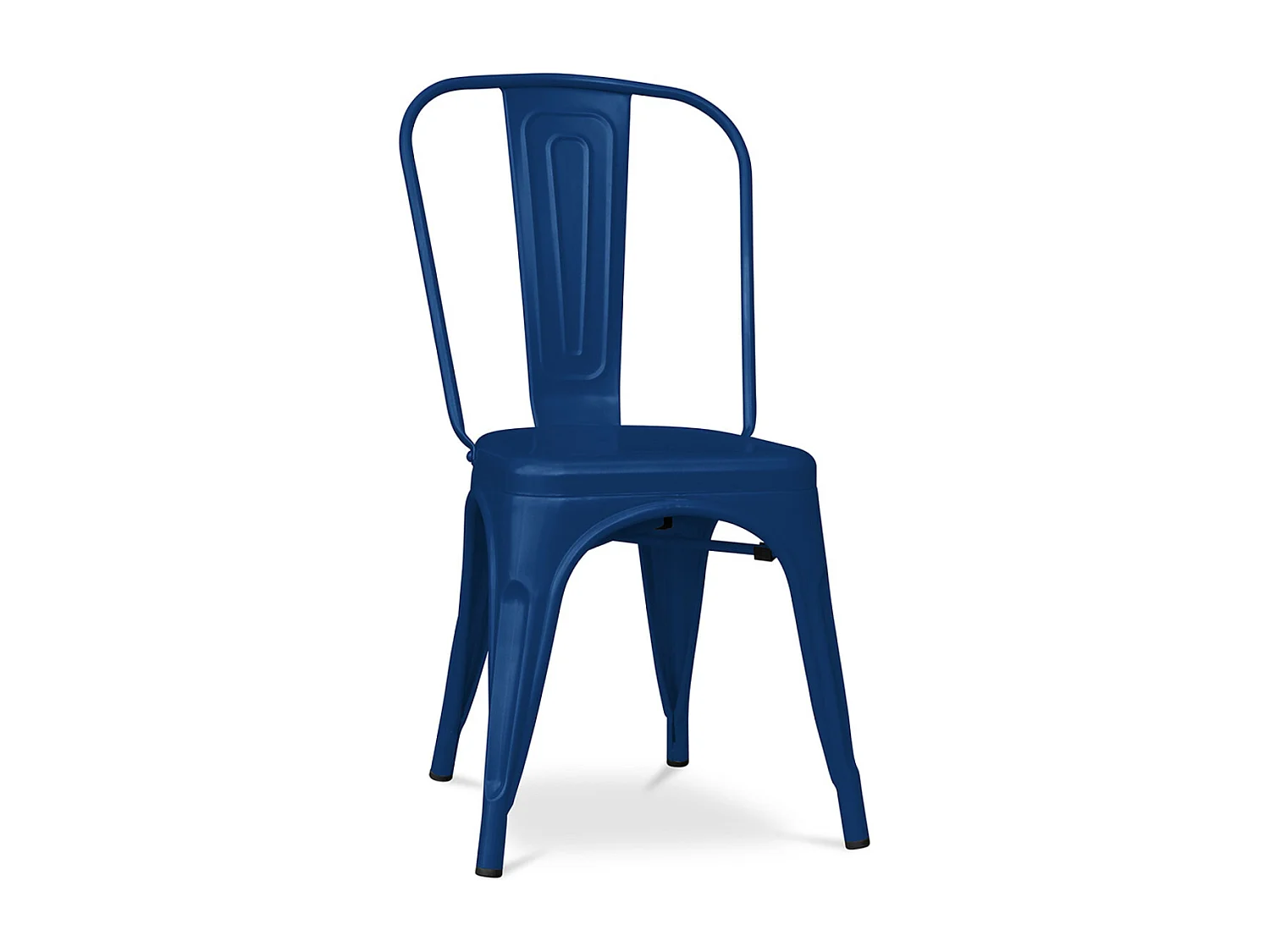 Chaise industrielle acier mat renforcé Kalax --Couleur Bleu foncé