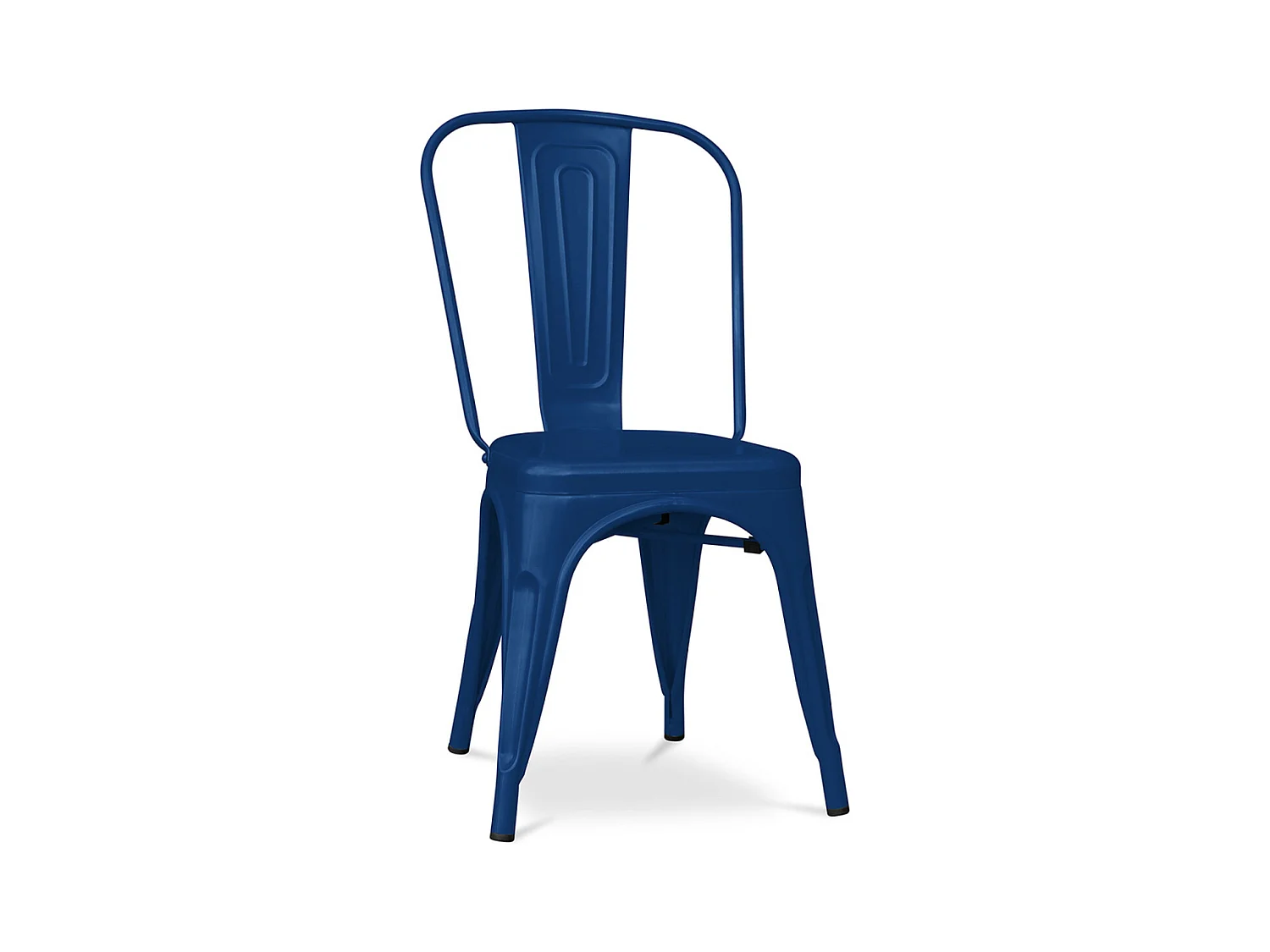 Chaise industrielle acier mat renforcé Kalax --Couleur Bleu foncé