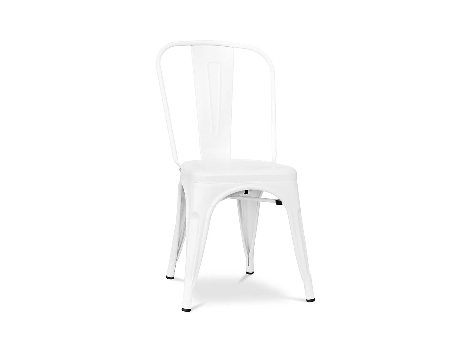 Chaise industrielle acier mat renforcé Kalax --Couleur Blanc