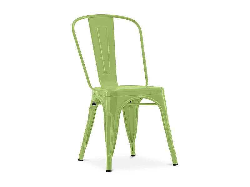 Chaise industrielle acier brillant renforcé Kalax --Couleur Vert kaki