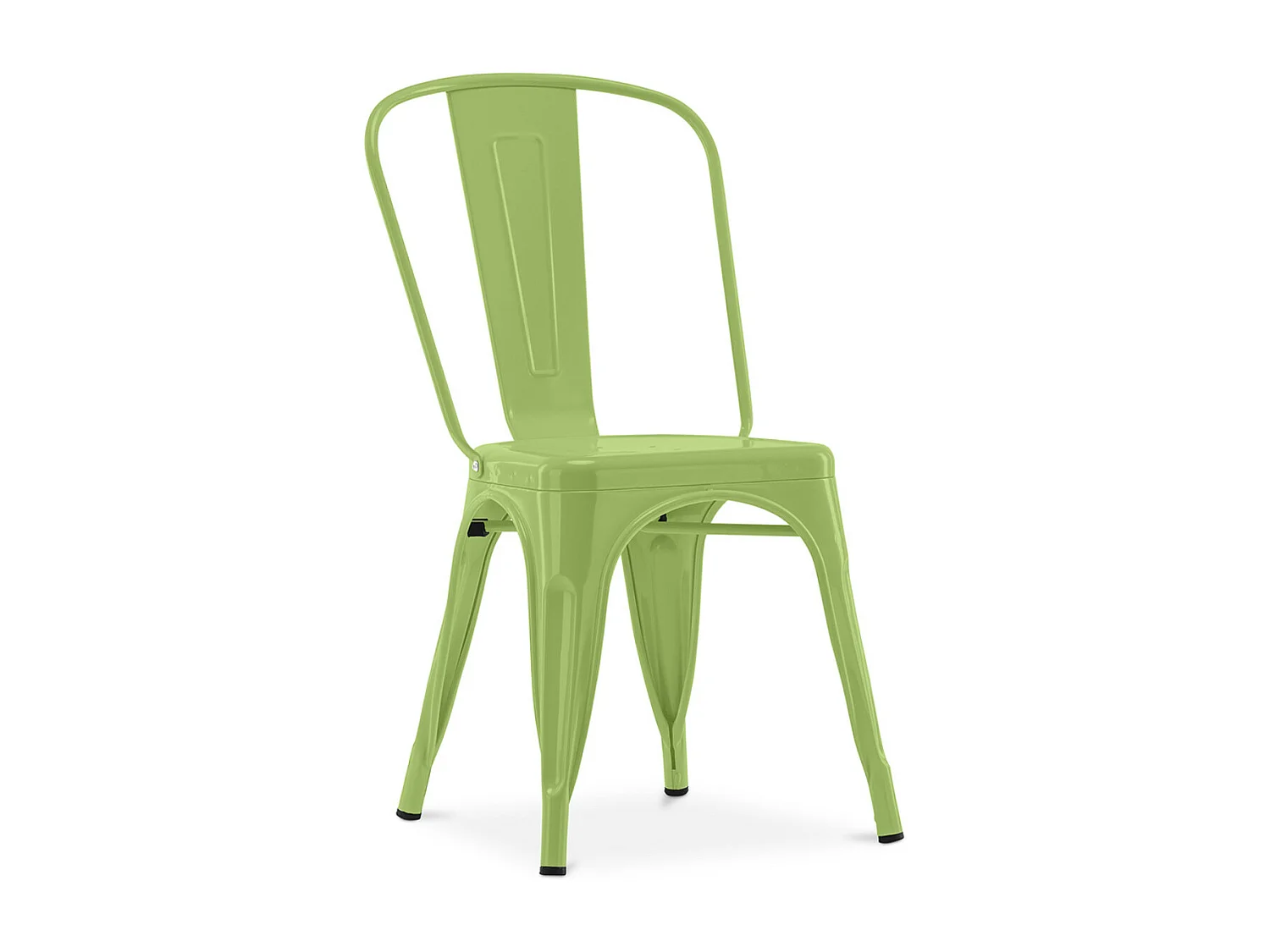 Chaise industrielle acier brillant renforcé Kalax --Couleur Vert kaki