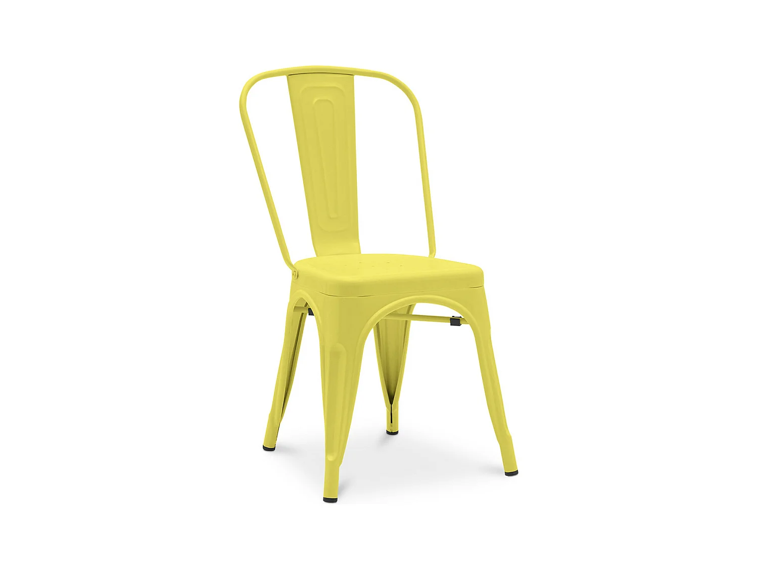 Chaise industrielle acier mat renforcé Kalax --Couleur Jaune