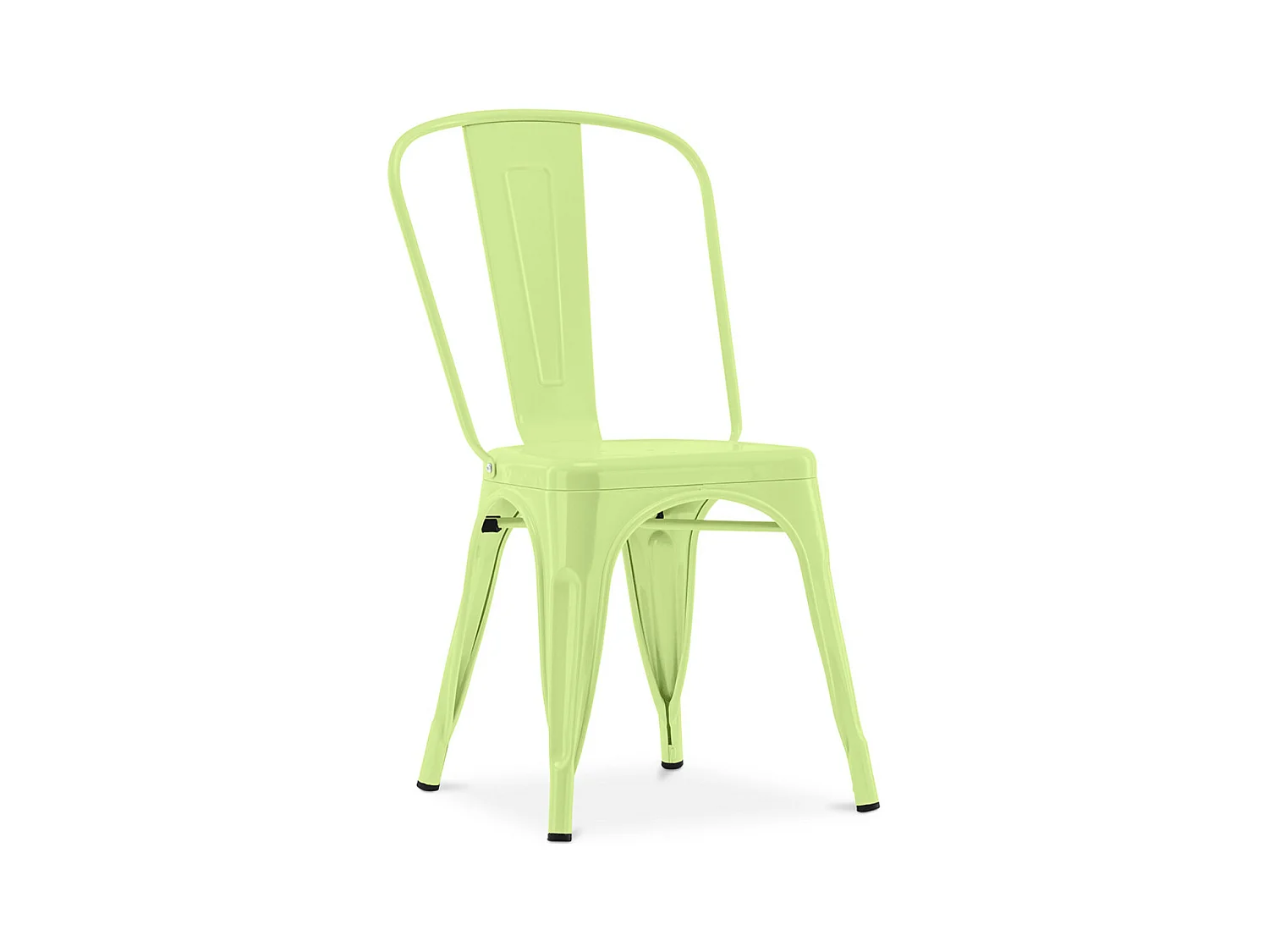 Kalax versterkte glanzende stalen industriële stoel - High-end-Kleur Pistache groen