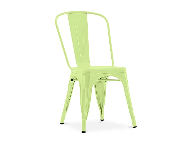 Chaise industrielle acier brillant renforcé Kalax --Couleur Vert pistache