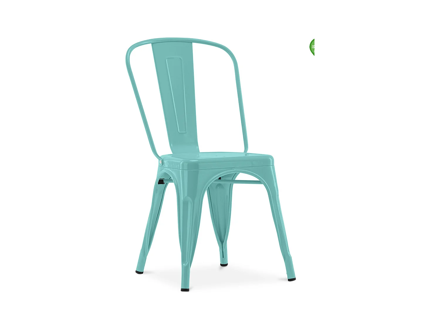 Chaise industrielle acier brillant renforcé Kalax --Couleur Vert clair