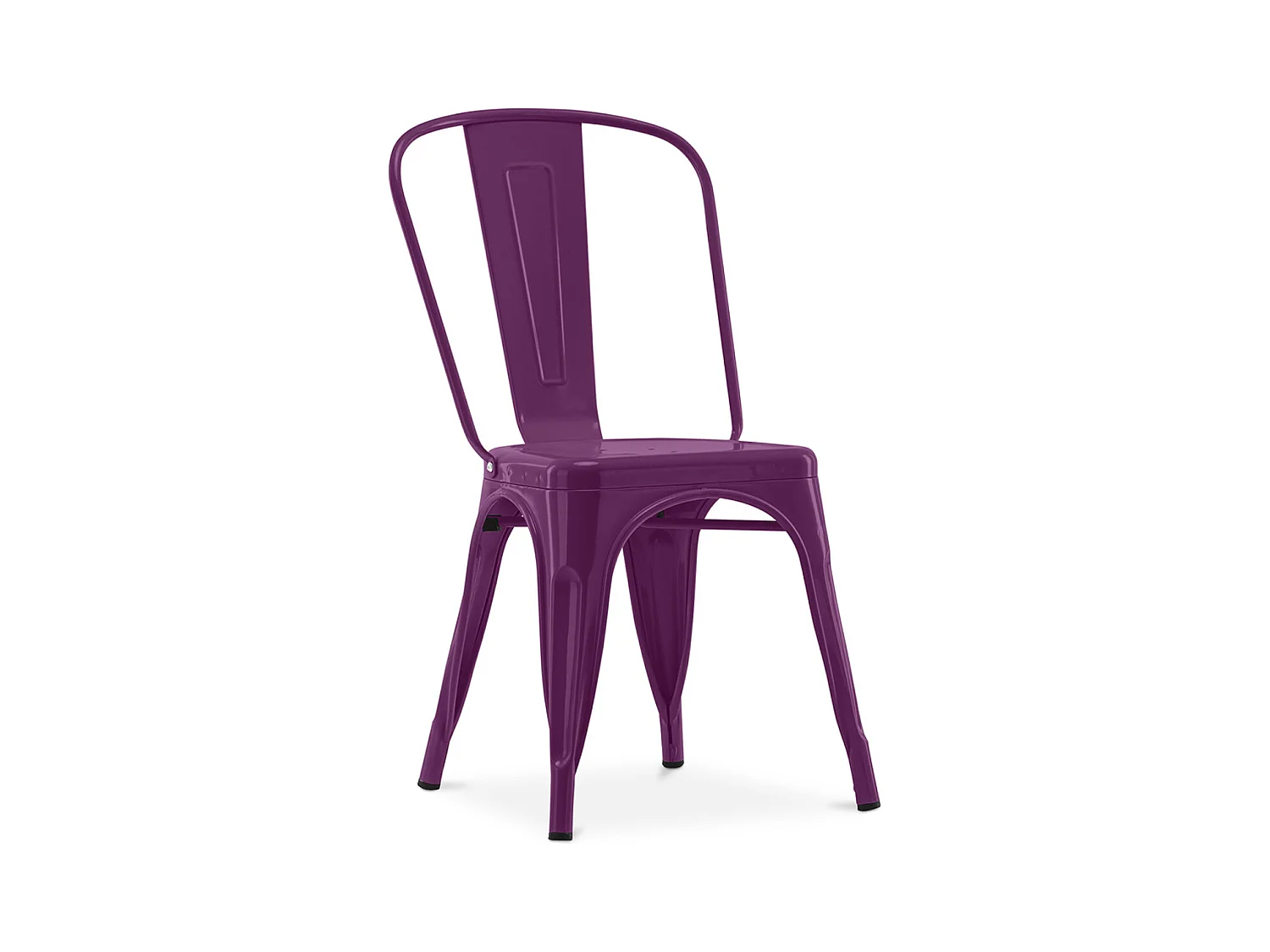 Chaise industrielle acier brillant renforcé Kalax --Couleur Violet