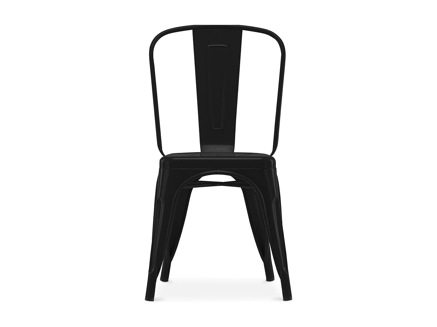 Chaise industrielle acier brillant renforcé Kalax --Couleur Rouge