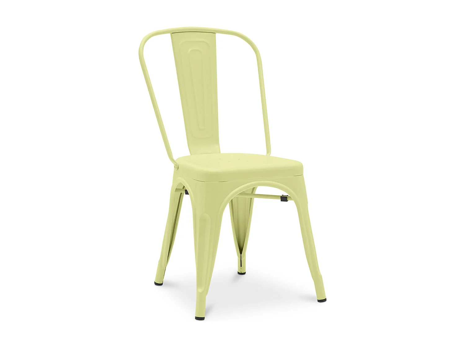 Chaise industrielle acier mat renforcé Kalax --Couleur Jaune pastel