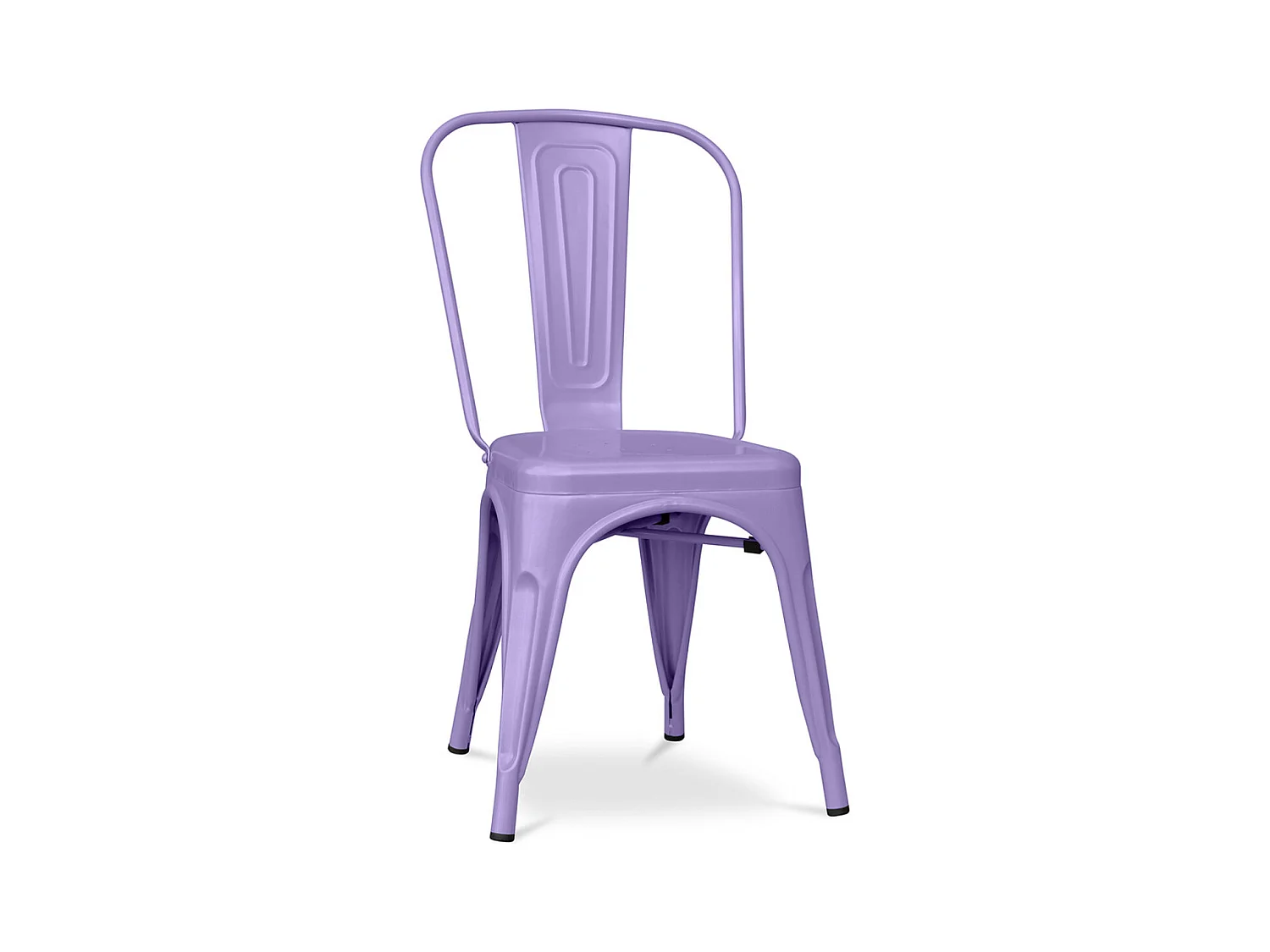 Chaise industrielle acier mat renforcé Kalax --Couleur Parme