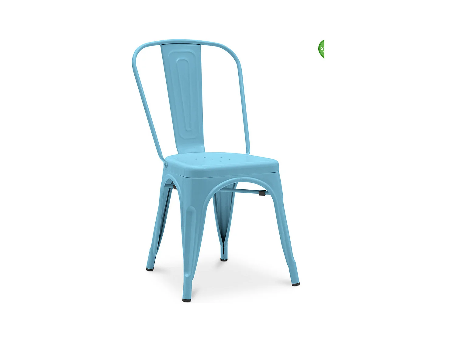 Chaise industrielle acier mat renforcé Kalax --Couleur Bleu turquoise