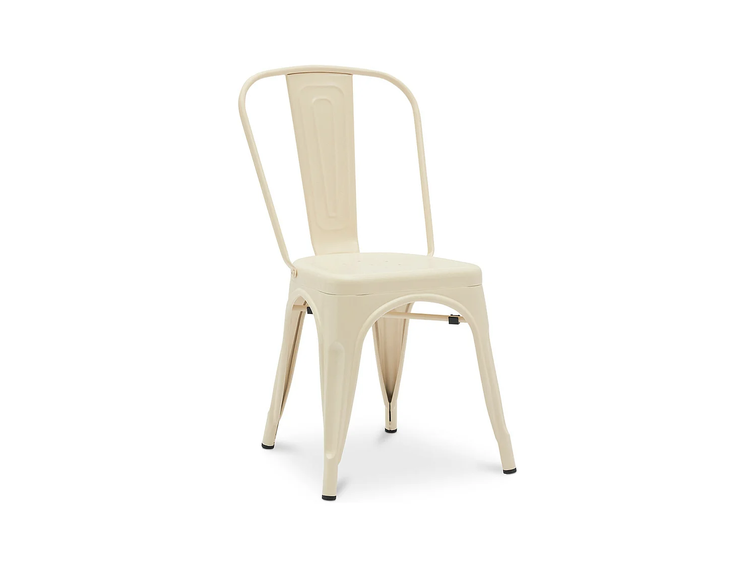 Chaise industrielle acier mat renforcé Kalax --Couleur Crème