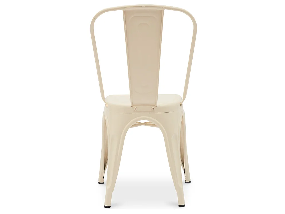 Chaise industrielle acier mat renforcé Kalax --Couleur Crème