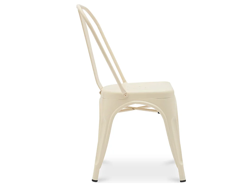 Chaise industrielle acier mat renforcé Kalax --Couleur Crème