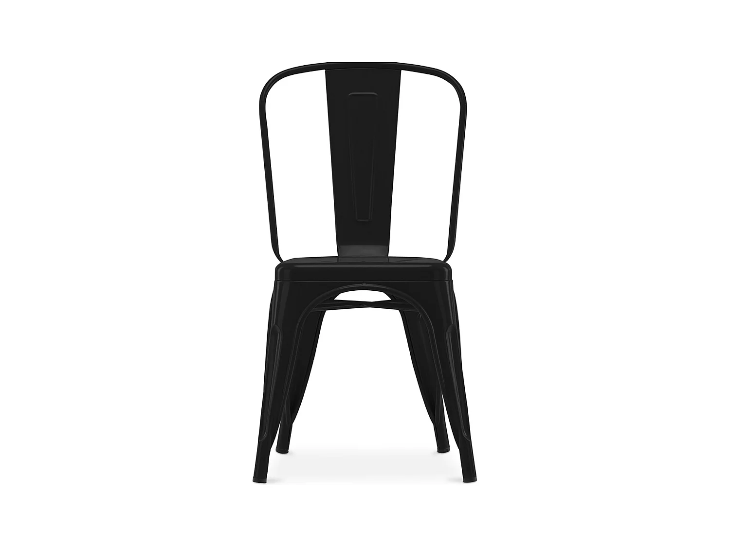 Chaise industrielle acier brillant renforcé Kalax --Couleur Bleu clair