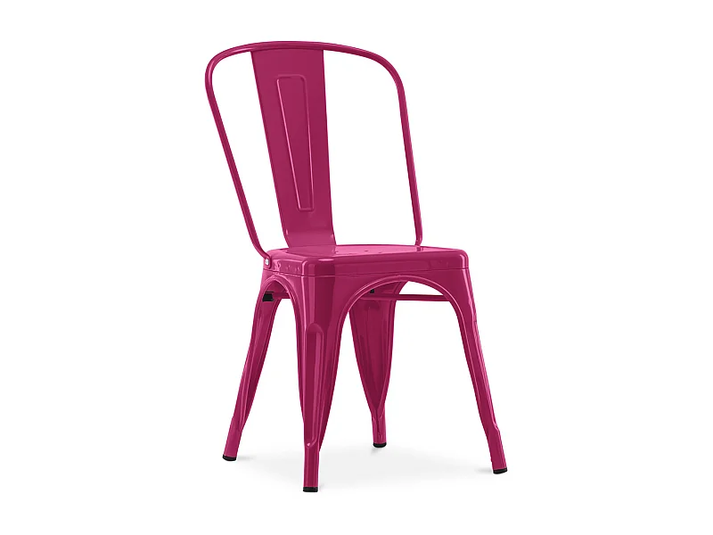 Chaise industrielle acier brillant renforcé Kalax --Couleur Fuchsia