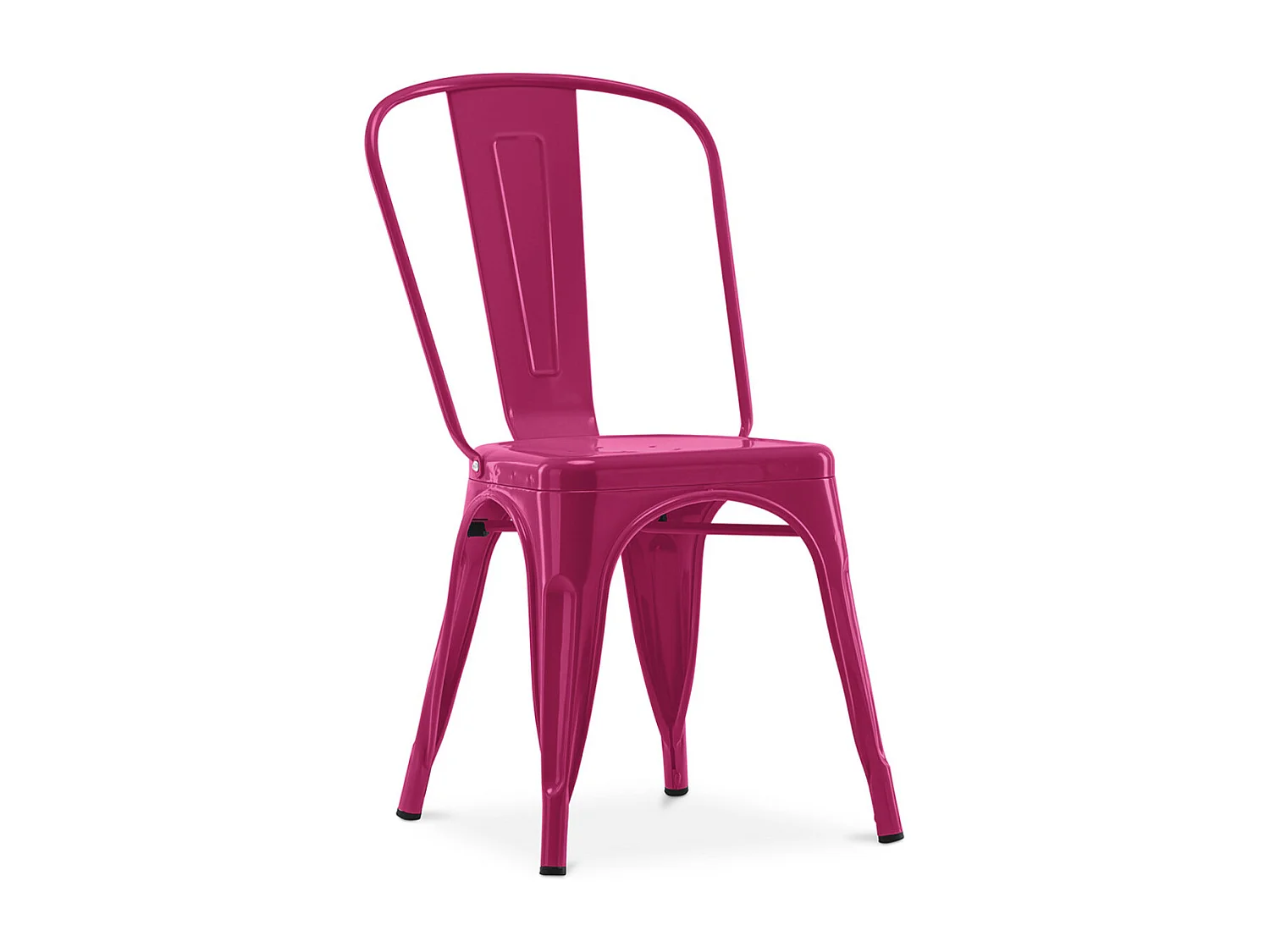 Kalax versterkte glanzende stalen industriële stoel - High-end-Kleur Fuchsia