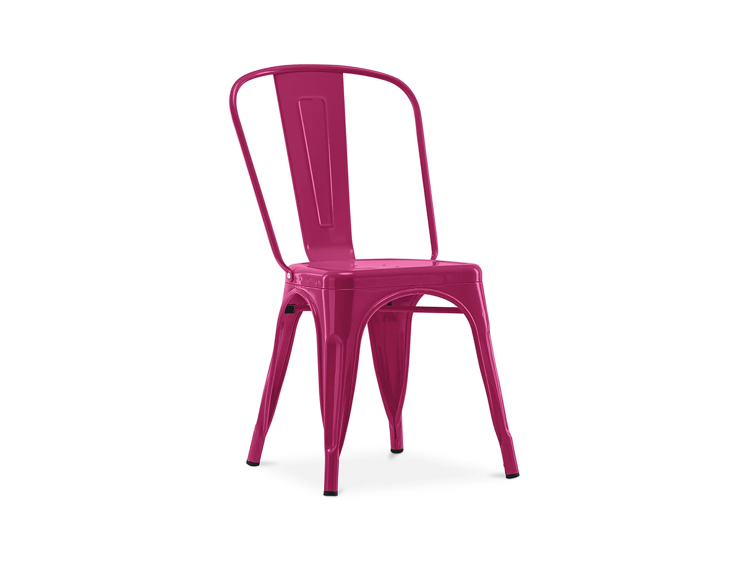 Chaise industrielle acier brillant renforcé Kalax --Couleur Fuchsia