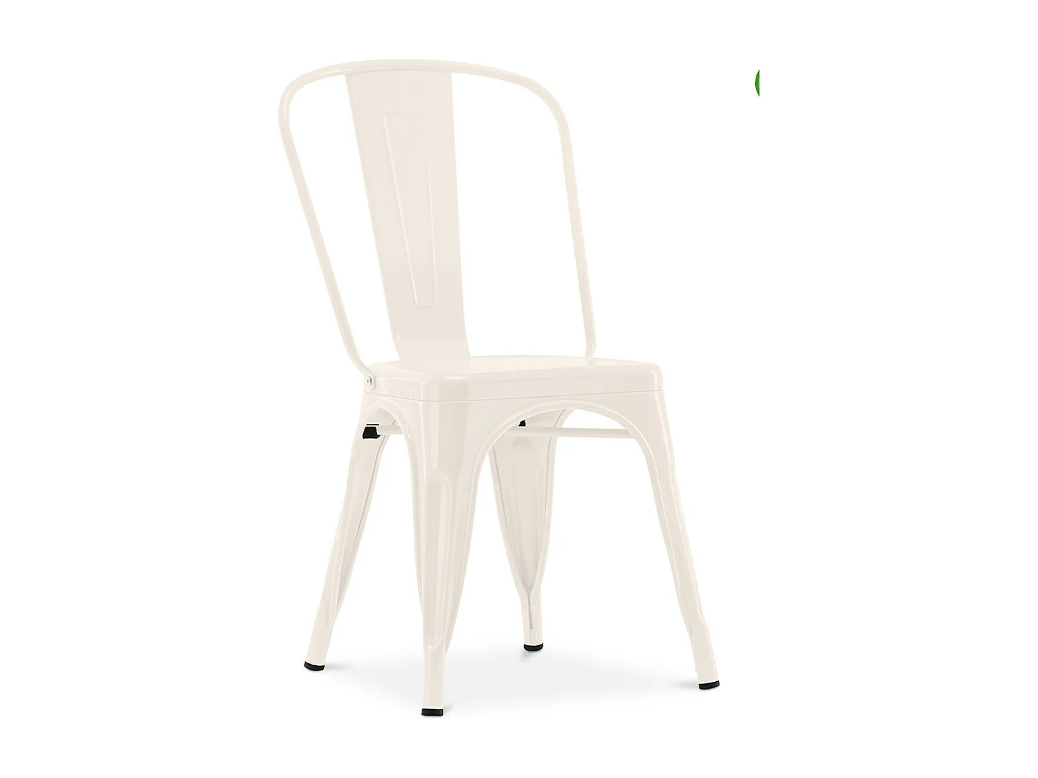 Chaise industrielle acier brillant renforcé Kalax --Couleur Crème