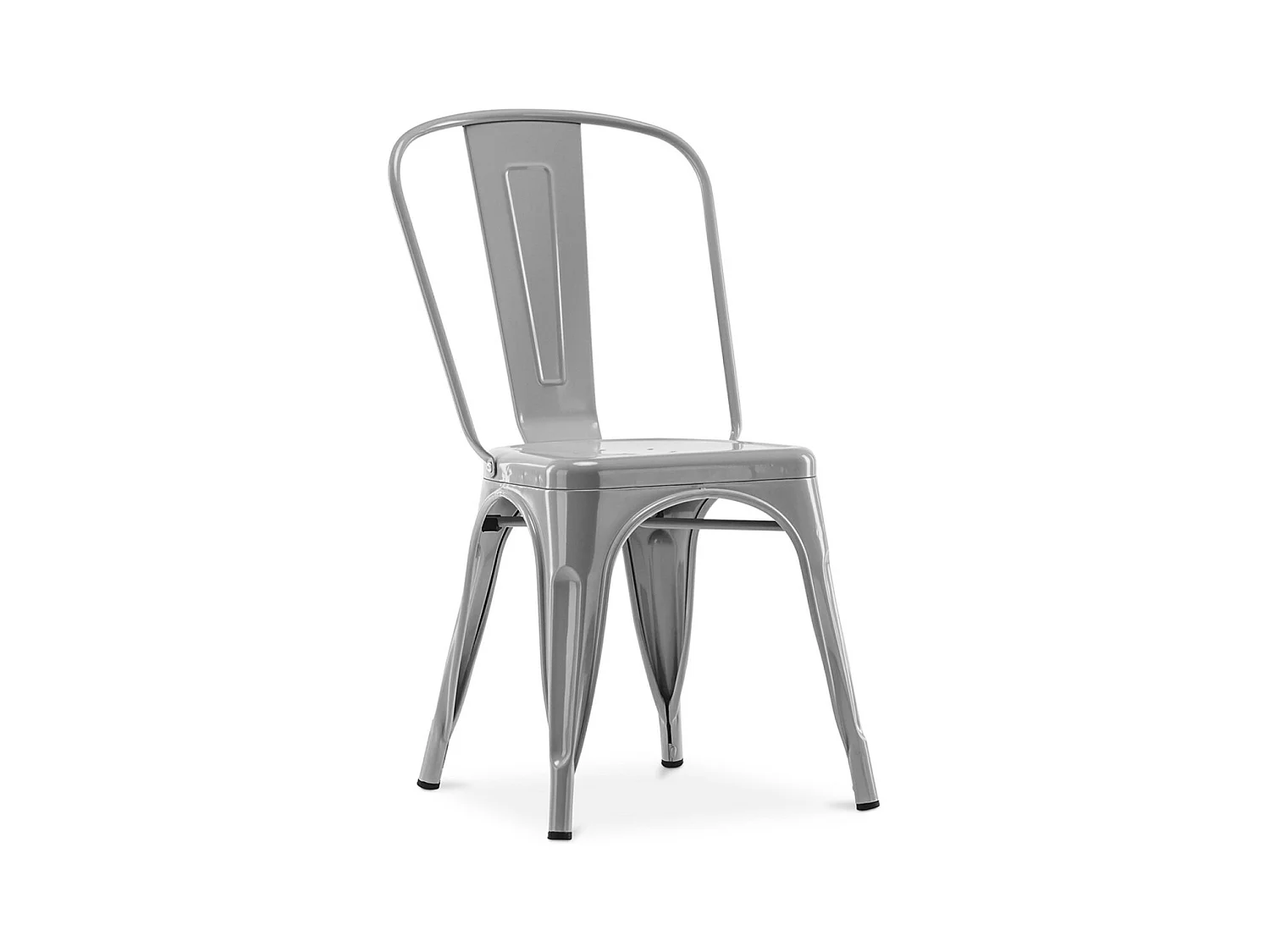Chaise industrielle acier brillant renforcé Kalax --Couleur Gris clair