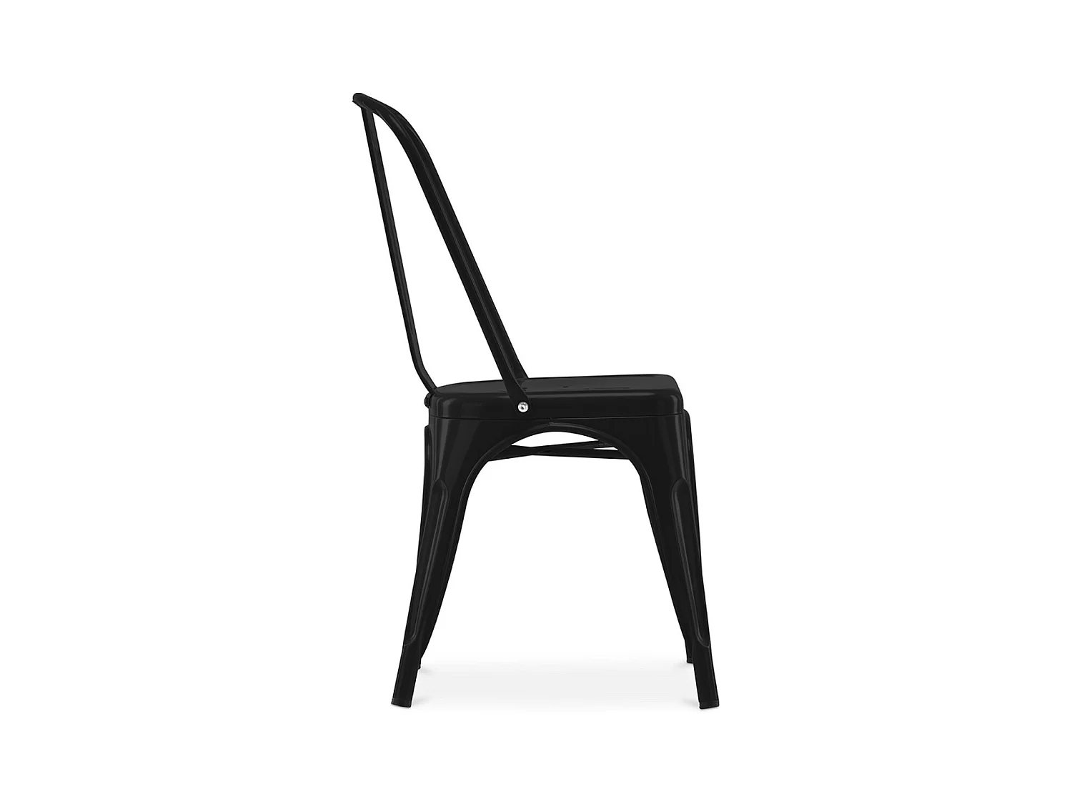 Kalax versterkte glanzende stalen industriële stoel - High-end-Kleur Lichtgrijs